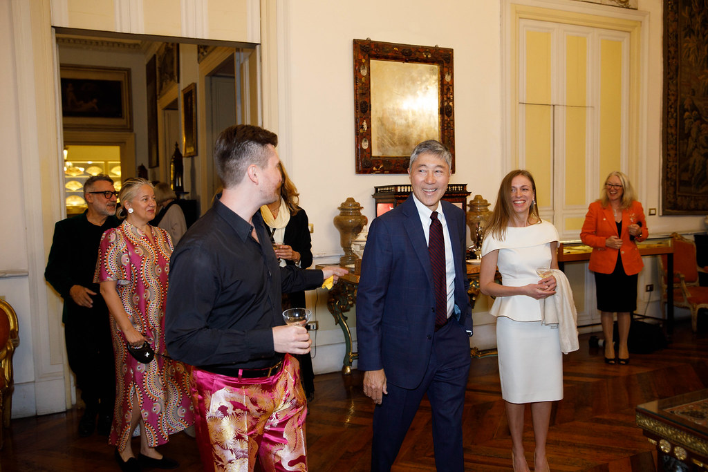 An evening gathering at Palazzo Lanza Tomasi